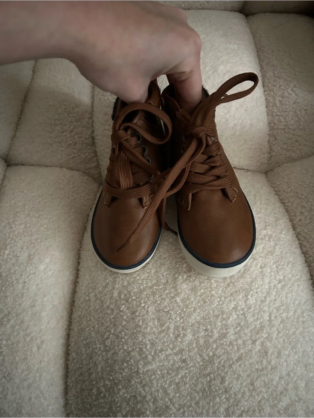 Nautica Kids Brown High-Top Lace-Up Boots